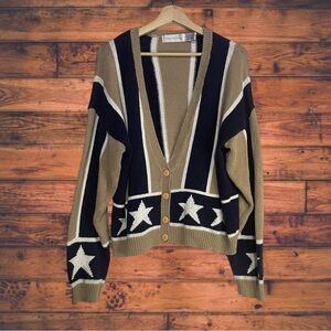 Robert Scott LTD. Vintage Knit Button Front Sweater XL